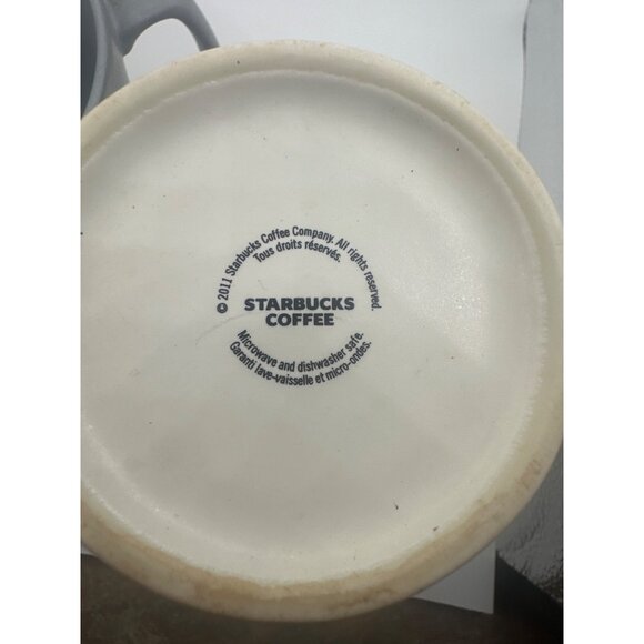 Starbucks Venti Mug Set Gray & White 20 Fl Oz 591ml Microwave & Dishwasher Safe - Picture 2 of 4